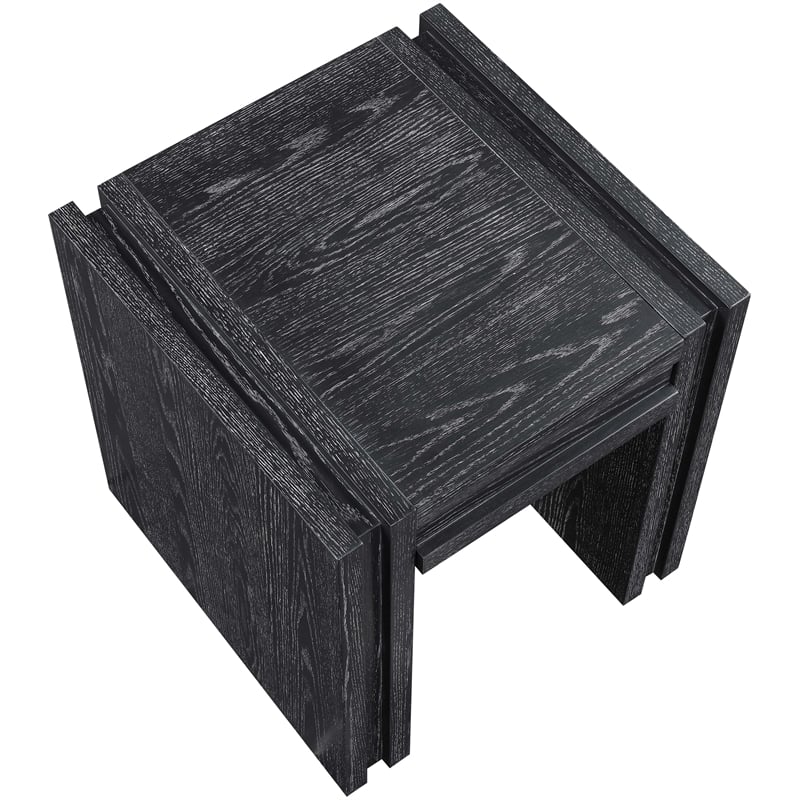 Meridian Furniture Stanton Black Solid Wood End Table