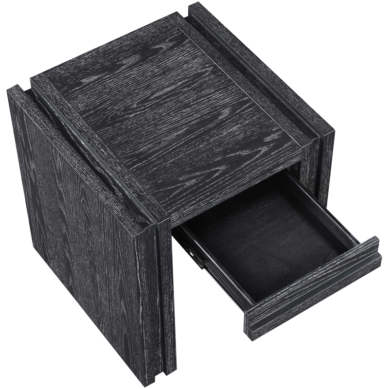 Meridian Furniture Stanton Black Solid Wood End Table