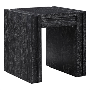 Meridian Furniture Stanton Black Solid Wood End Table