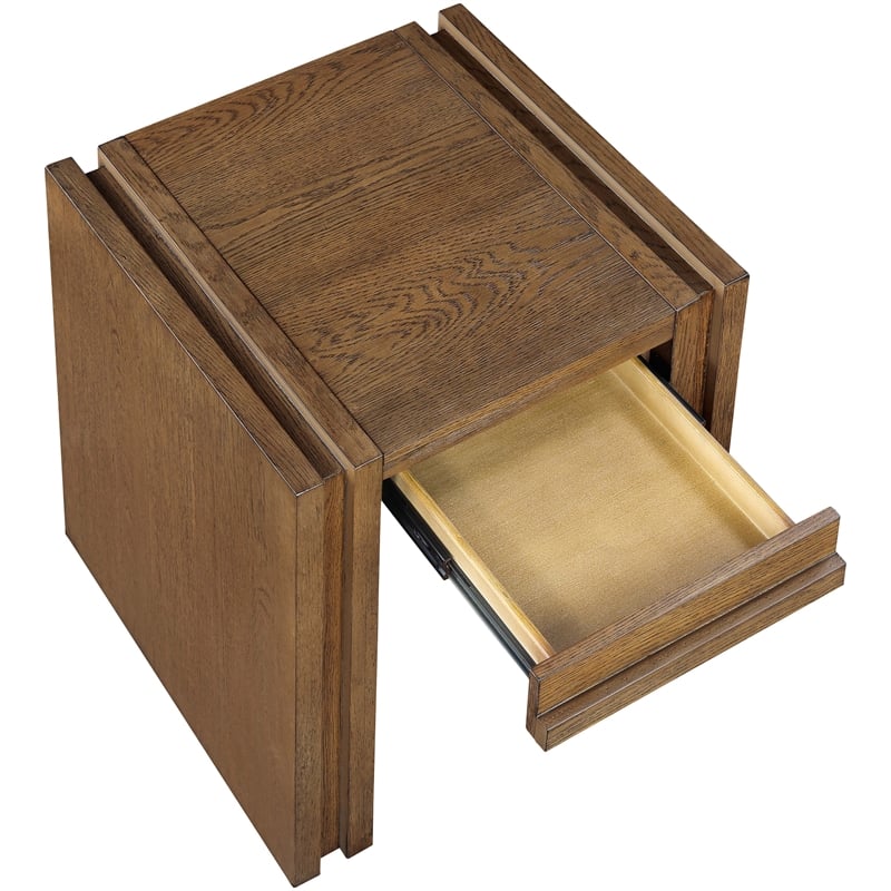 Meridian Furniture Stanton Brown Solid Wood End Table