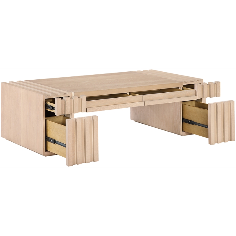 Meridian Furniture Stanton Natural Solid Wood Coffee Table