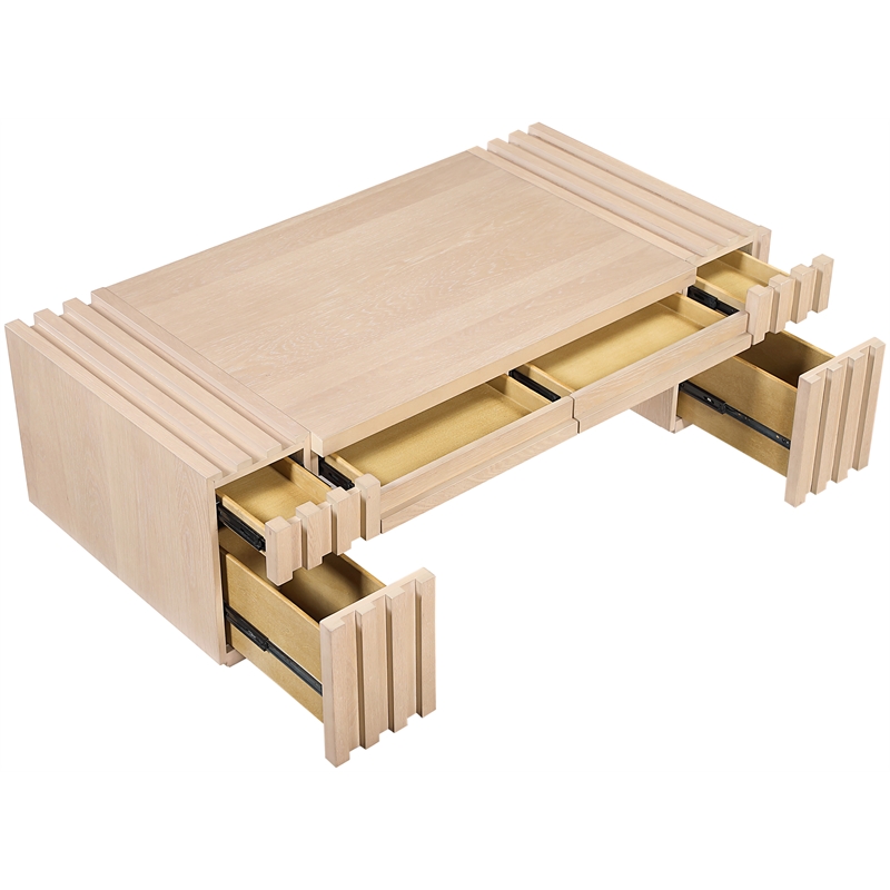 Meridian Furniture Stanton Natural Solid Wood Coffee Table