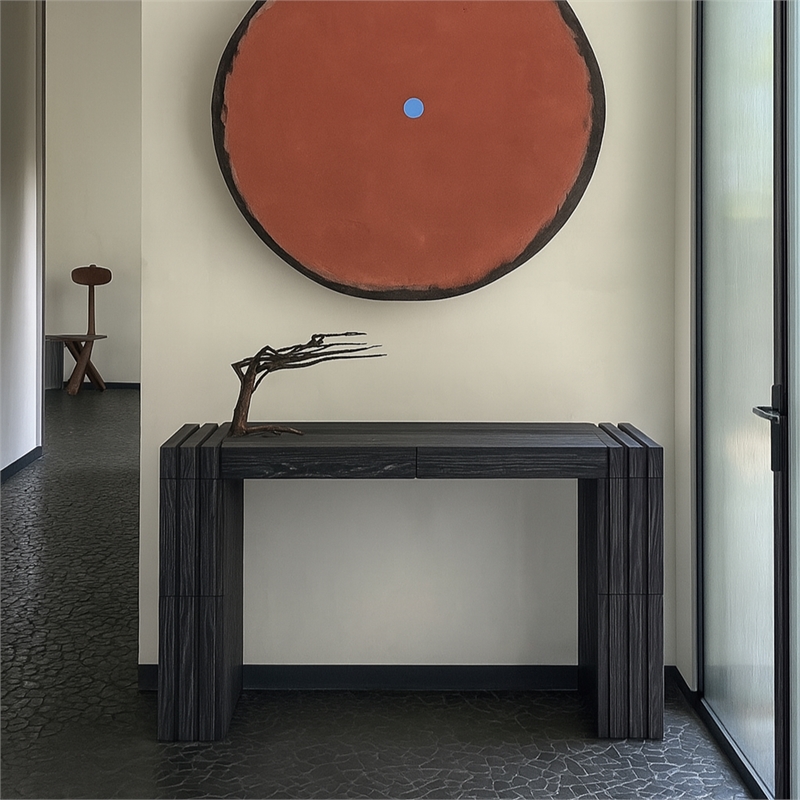 Meridian Furniture Stanton Black Solid Wood Console Table