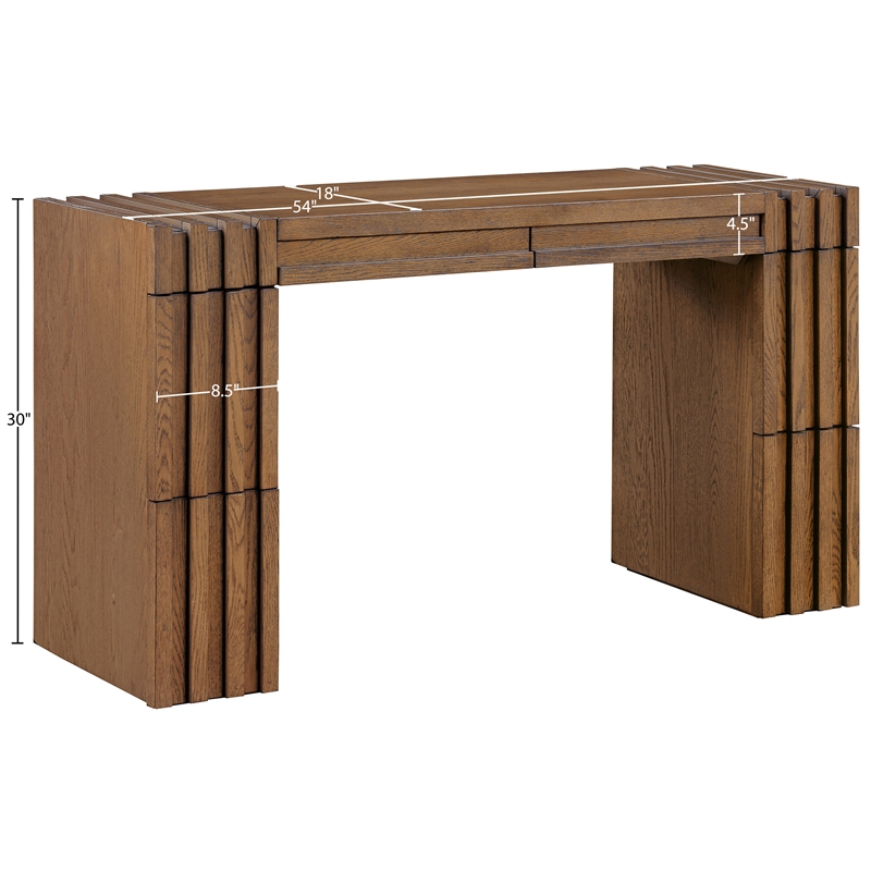 Meridian Furniture Stanton Brown Solid Wood Console Table