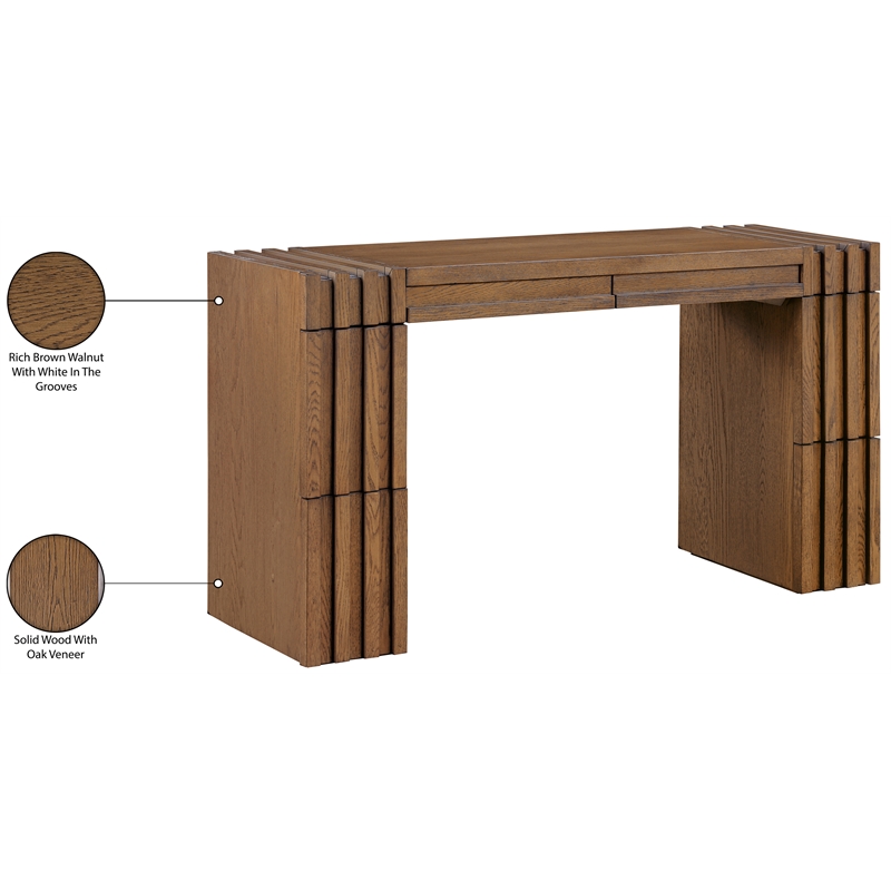 Meridian Furniture Stanton Brown Solid Wood Console Table