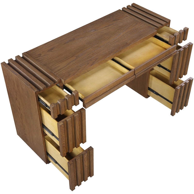 Meridian Furniture Stanton Brown Solid Wood Console Table