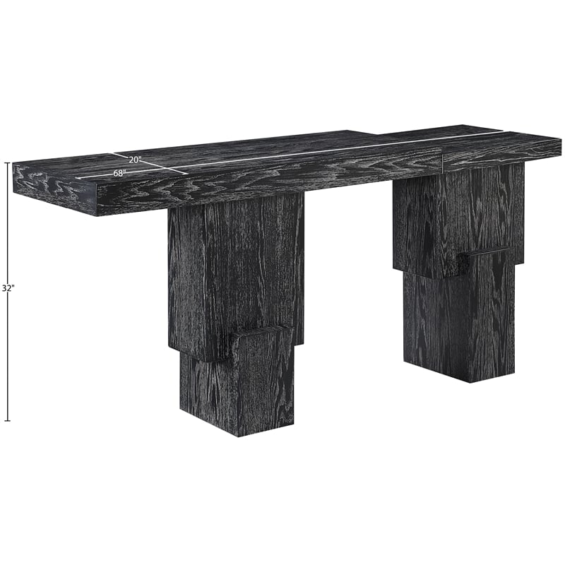 Meridian Furniture Anzio Black Solid Wood Console Table