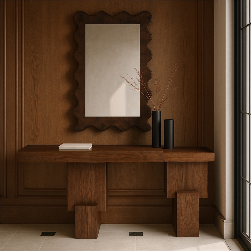 Meridian Furniture Anzio Brown Solid Wood Console Table