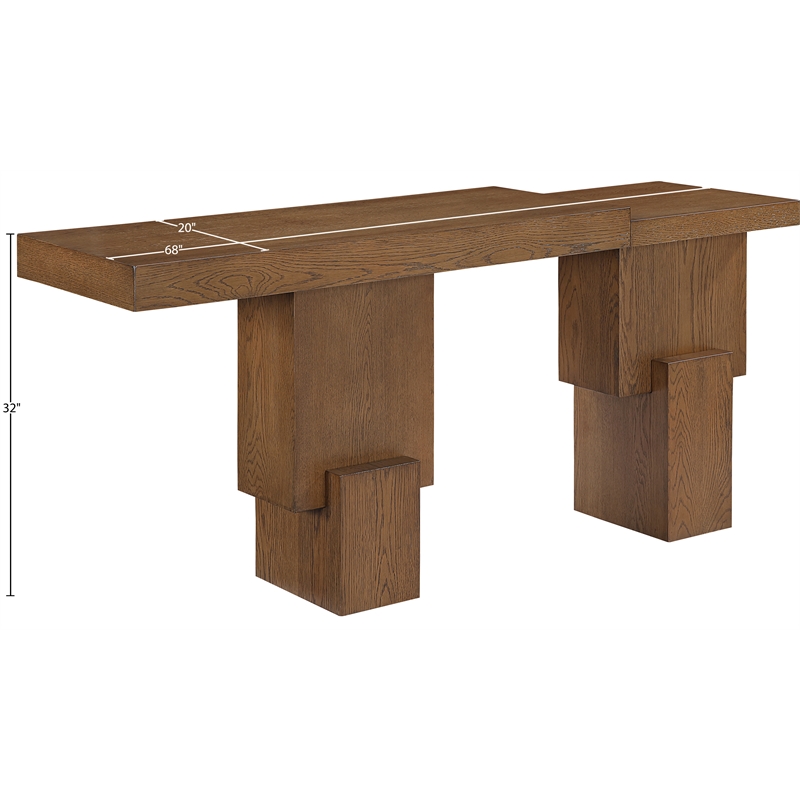 Meridian Furniture Anzio Brown Solid Wood Console Table