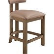 Meridian Furniture Lavrin Tan Vegan Leather Upholstered Counter Stool (Set of 2)