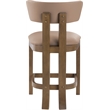 Meridian Furniture Lavrin Tan Vegan Leather Upholstered Counter Stool (Set of 2)