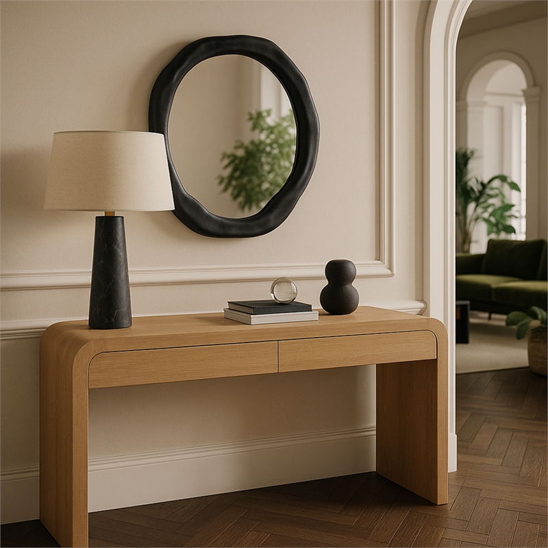 Meridian Furniture Armada Black Aluminum Mirror