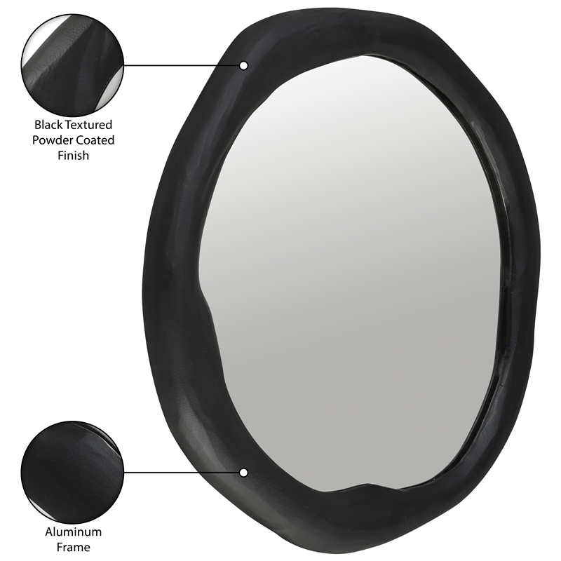 Meridian Furniture Armada Black Aluminum Mirror