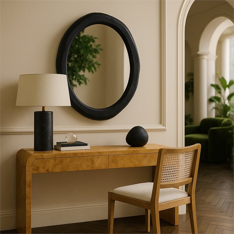 Meridian Furniture Armada Black Aluminum Mirror