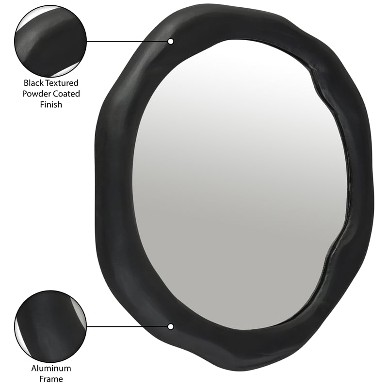 Meridian Furniture Armada Black Aluminum Mirror