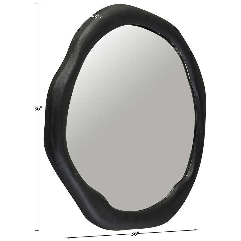 Meridian Furniture Armada Black Aluminum Mirror