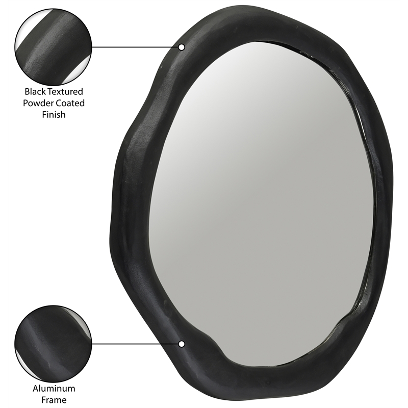 Meridian Furniture Armada Black Aluminum Mirror