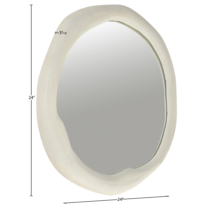 Meridian Furniture Armada Cream Aluminum Mirror