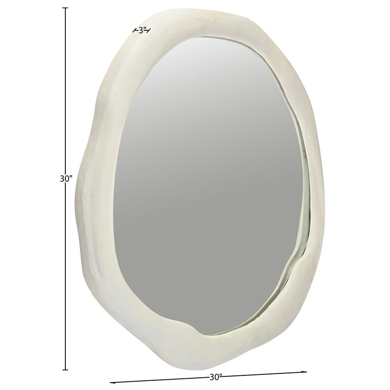 Meridian Furniture Armada Cream Aluminum Mirror