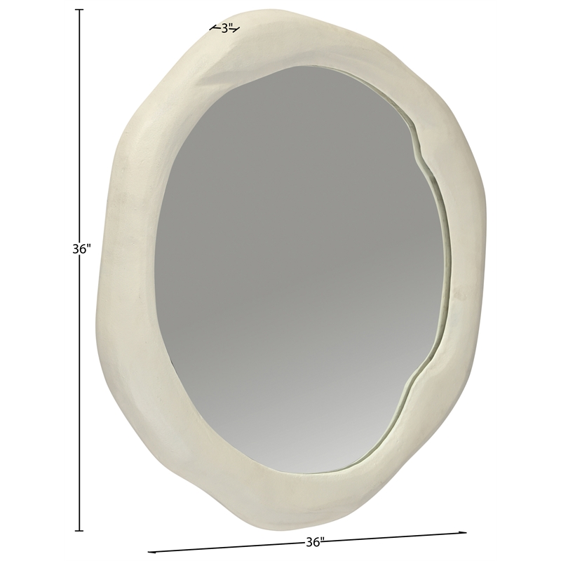 Meridian Furniture Armada Cream Aluminum Mirror