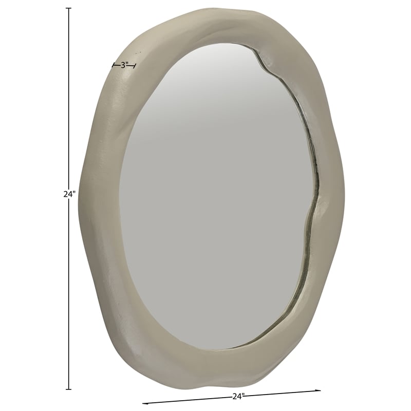 Meridian Furniture Armada Taupe Aluminum Mirror