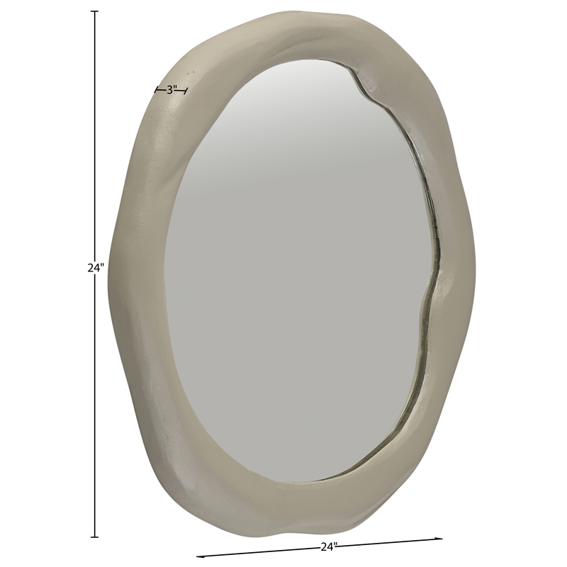 Meridian Furniture Armada Taupe Aluminum Mirror