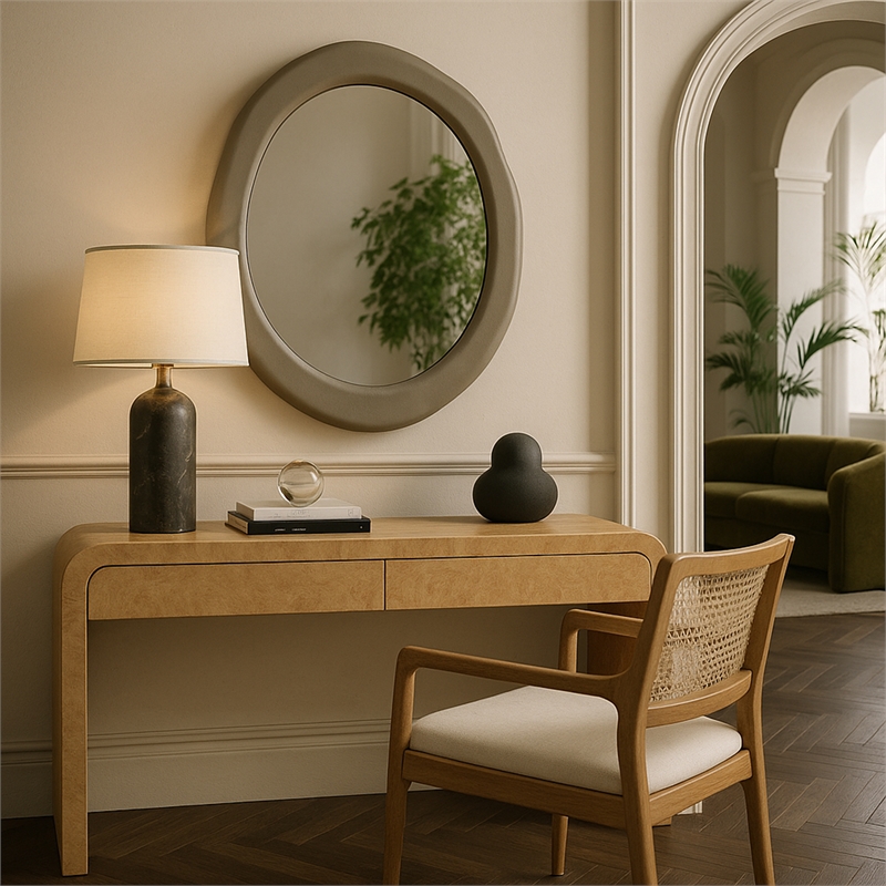 Meridian Furniture Armada Taupe Aluminum Mirror