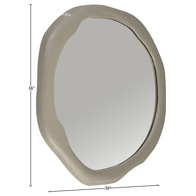 Meridian Furniture Armada Taupe Aluminum Mirror
