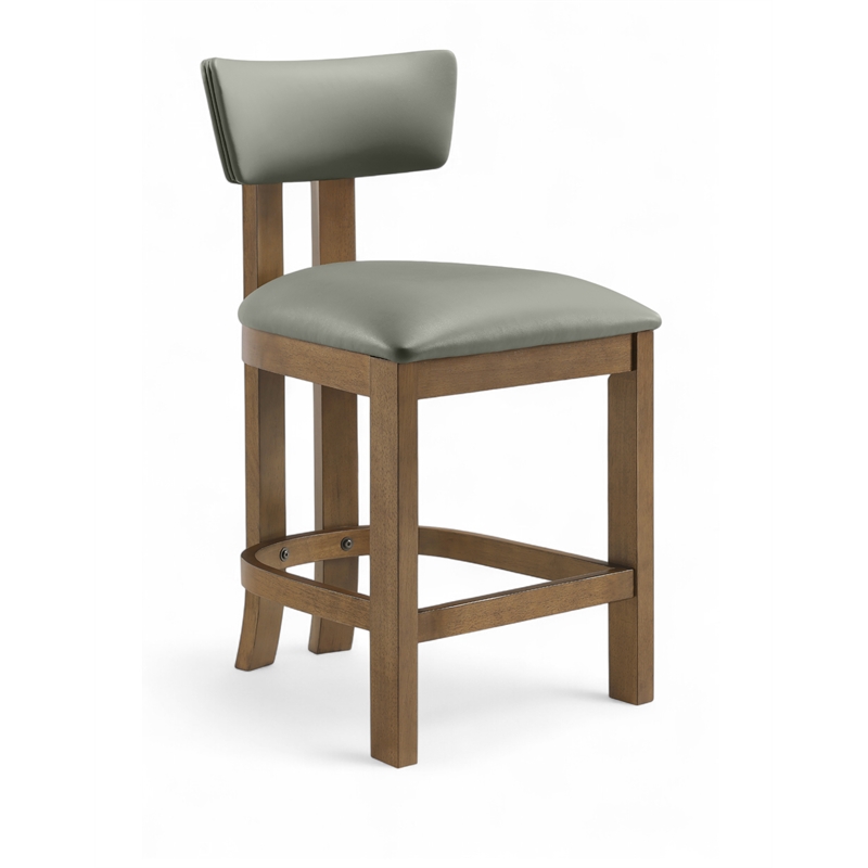 Meridian Furniture Lavrin Olive Vegan Leather Counter Stool (Set of 2)