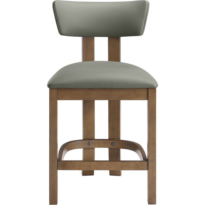 Meridian Furniture Lavrin Olive Vegan Leather Counter Stool (Set of 2)