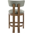 Meridian Furniture Lavrin Olive Vegan Leather Counter Stool (Set of 2)