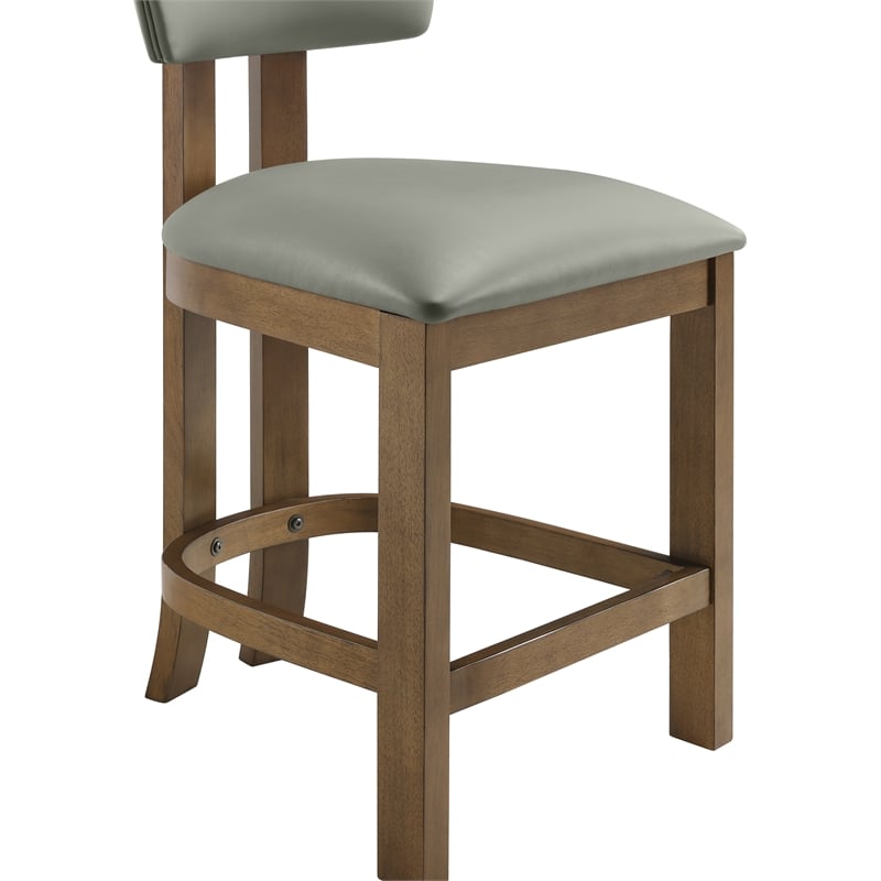 Meridian Furniture Lavrin Olive Vegan Leather Counter Stool (Set of 2)