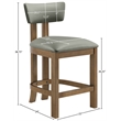 Meridian Furniture Lavrin Olive Vegan Leather Counter Stool (Set of 2)