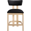 Meridian Furniture Lavrin Black Vegan Leather Counter Stool (Set of 2)