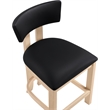 Meridian Furniture Lavrin Black Vegan Leather Counter Stool (Set of 2)