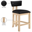 Meridian Furniture Lavrin Black Vegan Leather Counter Stool (Set of 2)