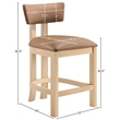 Meridian Furniture Lavrin Cognac Vegan Leather Counter Stool (Set of 2)