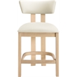 Meridian Furniture Lavrin Cream Vegan Leather Counter Stool (Set of 2)