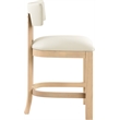 Meridian Furniture Lavrin Cream Vegan Leather Counter Stool (Set of 2)