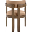Meridian Furniture Lavrin Cognac Vegan Leather Dining Arm Chair (Set of 2)