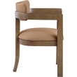 Meridian Furniture Lavrin Cognac Vegan Leather Dining Arm Chair (Set of 2)