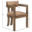 Meridian Furniture Lavrin Cognac Vegan Leather Dining Arm Chair (Set of 2)
