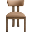 Meridian Furniture Lavrin Cognac Vegan Leather Dining Side Chair (Set of 2)