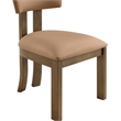 Meridian Furniture Lavrin Cognac Vegan Leather Dining Side Chair (Set of 2)