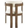 Meridian Furniture Lavrin Cream Vegan Leather Dining Arm Chair (Set of 2)