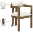 Meridian Furniture Lavrin Cream Vegan Leather Dining Arm Chair (Set of 2)