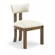 Meridian Furniture Lavrin Cream Vegan Leather Dining Side Chair (Set of 2)