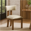 Meridian Furniture Lavrin Cream Vegan Leather Dining Side Chair (Set of 2)