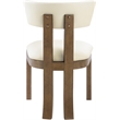 Meridian Furniture Lavrin Cream Vegan Leather Dining Side Chair (Set of 2)