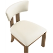 Meridian Furniture Lavrin Cream Vegan Leather Dining Side Chair (Set of 2)